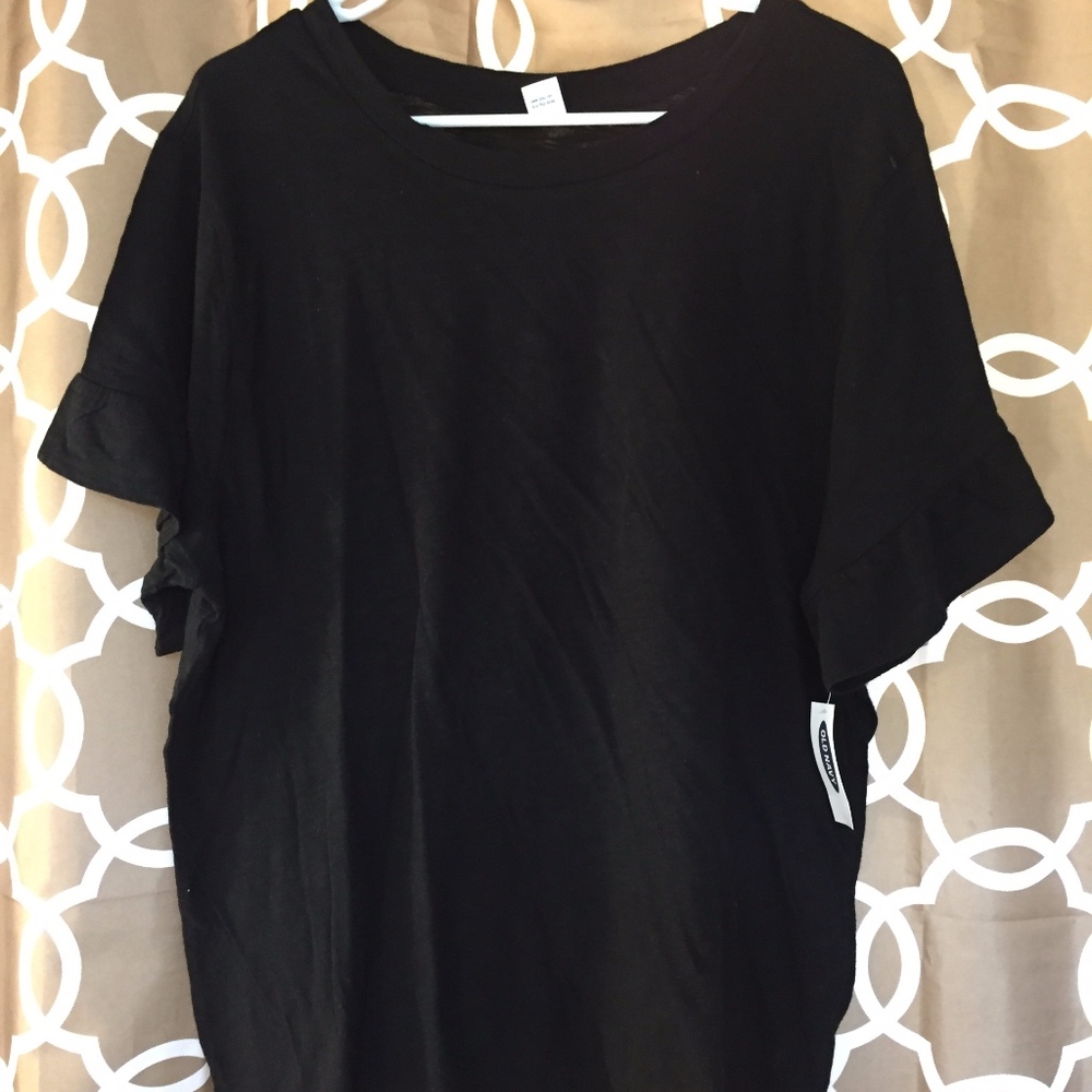 Old Navy ruffle-sleeve slub tee (NWT)
